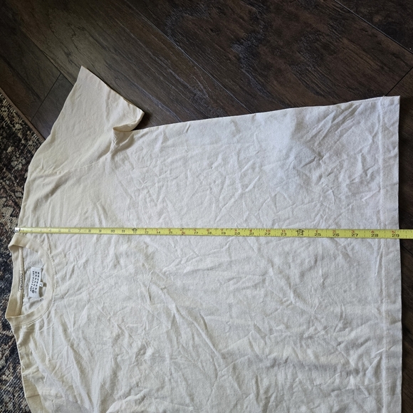 Maison Margiela 100% Organic Cotton Jersey T-Shirt Off-White Cream Ivory Sz XXL - Picture 5 of 11